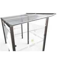 Abri fumeurs Modulo - Réf : 529570.Gpro - Longueur 2500 ou 5000 mm - Verre sécurisé et toiture anti-UV_3