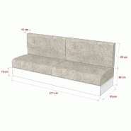 Armoire-lit escamotable VERTIGO SOFA - Façade blanc brillant - Canapé rouge - Couchage 160x200 cm_3