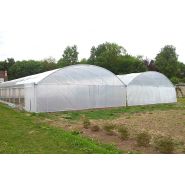 Serre professionnelle avec supports de culture intégrés