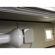 Cabine sanitaire avec vasistas en vitrage sécurit 4mm