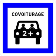 Panneau stationnement réservé au covoiturage - CE52 - WP Signalisation - Normes NF et CE_3