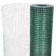 Vidaxl grillage acier galvanisé et revêtement en pvc 10 x 1 m vert 140434_3