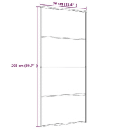 Vidaxl porte coulissante verre esg dépoli et aluminium 90x205 cm noir 151659_3