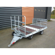 Remorque spécifique polyvalente pour le transport de conteneurs de fret aérien et de bagage en vrac_3