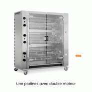 Rôtissoire multi-rotative à gaz - 12 broches - 72 poulets - 12MR | MCM - Une platine avec double moteur_3