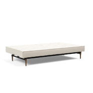 Canapé-lit convertible INNOVATION LIVING Splitback Styletto - 115x210 cm - Piétement noyer - Tissu bouclé Off White_3