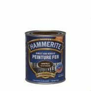Peinture fer extérieur direct sur rouille - HAMMERITE châtaigne martelé 0.75 L - Protection et décoration des métaux ferreux_3