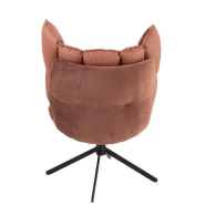 Fauteuil relax pivotant Pietra - tissu rouille, design contemporain et confort optimal_3