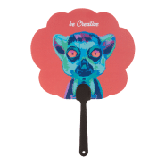 Éventail sur-mesure - poignée plastique et papier stratifié - impression digitale logo - minimum 100 pcs_3