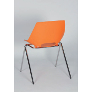 Lot de 2 Chaises Over empilables et accrochables - Référence 8497 CP A - Structure acier chromé et assise polypropylène en 8 coloris_3
