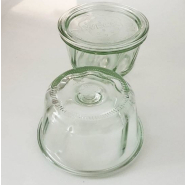 Petit récipient en verre WECK avec joints et couvercles, 165 ml