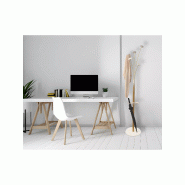 Porte manteau design bois & blanc_3