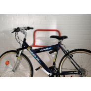 Support rabattable pour 2 vélos MOTTEZ - acier rouge - h.30 x l.52 x p.51 cm - charge max 50 kg_3