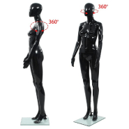 Vidaxl mannequin femme corps complet base verre noir brillant 175 cm 142929_3