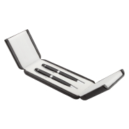 Parure stylo à bille en métal - Parties chromées brillantes - Boîte cadeau PU - Marque André Philippe_3