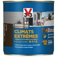 Peinture bois extérieur Climats Extrêmes® V33 - brun normand satiné 0.5 L - protection microporeuse et application facile_3