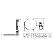CTT 230 - Banderoleuse à plateau tournant Cyklop Belgium - Pré-étirement 300 % - Vitesse 12 tr/min_3