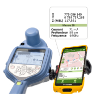 Détecteur de réseaux RD8200SG - Antenne GNSS RTK intégrée pour géoréférencement en environnement dégagé_3