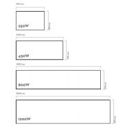 Radiant infrarouge électrique Infracouleur en résine - 800W, 140x50 cm - Extra-plat avec options disponibles_3