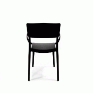 Wing - Fauteuil empilable en polypropylène noir_3