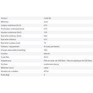 148431W - Roule-fût en acier peint RAL 5010, pour fûts acier 200L et plastique 220L - 4 roulettes pivotantes_3