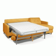 Canapé d'angle Norway - Matelas 16 cm - Système express - Sommier à lattes Renatonisi - Tweed jaune - Fabrication italienne_3