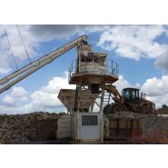 Centrale à béton sans fondations spéciales, nécessitant seulement une dalle continue