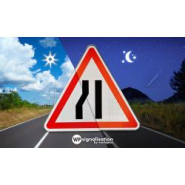 Panneau de danger A3B - Chaussée rétrécie par la gauche - WP Signalisation_3