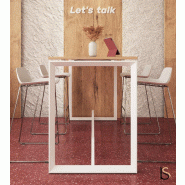 Table haute Star - Mobel Linea - Blanc 9010, 160, Chêne moyen_3