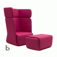 Fauteuil Softline Basket- 1 place - Feld rose 629, Haut_3