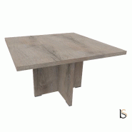 Table de réunion carrée TAK- Mobel Linea - Chêne grisé_3