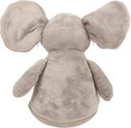 Peluche zippée éléphant - Réf: MM558 - 46 cm - Polyester - Conforme EN71_3