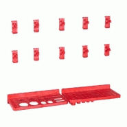 Vidaxl kit de bacs de stockage et panneaux muraux 103pcs rouge et noir 150813_3