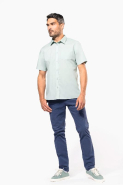 Chemise popeline polycoton manches courtes entretien facile homme - Réf: K551 - Kariban - tailles XS à 6XL et multiples couleurs_3