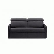 Canapé convertible LUXIA - Matelas 16 cm - Système express - Sommier à lattes 160 cm - Microfibre graphite_3