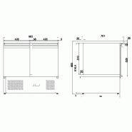 Table réfrigérée 2 portes l900 7950.0106 COMBISTEEL_3