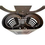 Corbeille tri sélectif 2 x 110 L - Couvercle et portes fermées par clé - PYLEA_3