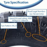 27x9.00R14 ATV Tyres 8ply 225/70R14 OBOR WL21 Terrarex 49M Road Legal (Set of 2)_3