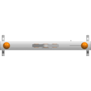 Barres de toit assemblées : Ak5 + feux tournants - aluminium anodisé avec gyrophares et triangle à LED_3