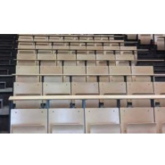 Fauteuil  d'amphithéâtre à piétement latéral avec assise et dossier ergonomique, tablette en contre-plaquéhêtre - NEWTON_3