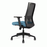 Siège de bureau synchrone dossier résille So Turin - V10, Paire d'accoudoirs réglables sur 3 axes - Couleur noire, Sans, Vinyl_3