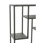 Étagère planches inégales Makoa - métal noir - design contemporain - L110 x H151 x P25 cm_3