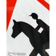 Panneau de danger A15C - Passage de cavaliers - Rétroréflexion et tailles disponibles_3