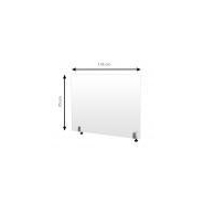 Séparateur Latéral bureau/table 4 mm transparent H 70 x L 118 cm Fixation Étau Latéral Réf : 490775_3