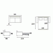 Canapé lit compact 3 places DENSO - ouverture express 140x197 cm - matelas 18 cm - microfibre taupe - sommier à lattes_3