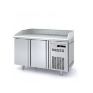 Meuble à pizza 2 portes 400x600 avec kit réfrigéré - MR80-150P/EI150-1/3 - Dessus granit et dosseret inox_4