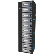 Station de charge multi-appareils Classic Wall Lite - 10 casiers sécurisés avec câbles trident et prises électriques_4