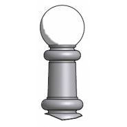 10821 - Potelets fixes Champs Elysées - Hauteur hors-sol 1,20m - Boule Ø60mm - Corps Ø60mm_3