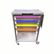 Guéridon modulaire de soins ou vaccination - JETCART, stockage organisé des fournitures médicales et dossiers cliniques_3