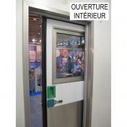 Porte de chambre froide coulissante semi-isotherme Paladium gauche - Somafracl - 1000x2000 mm_3